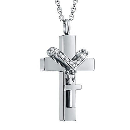 DOUBLE CROSS NECKLACE